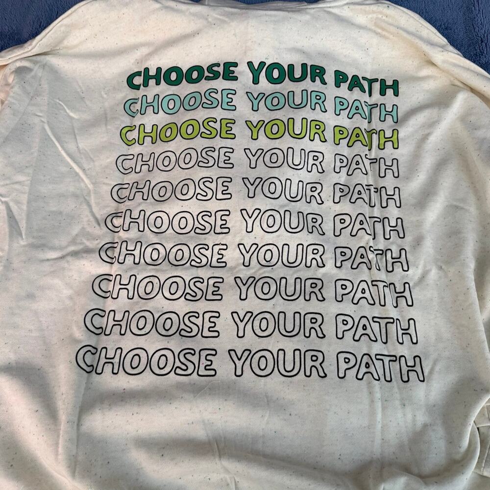 Yoda StarWars zip up hoodie “CHOOSE YOUR PATH” size XL